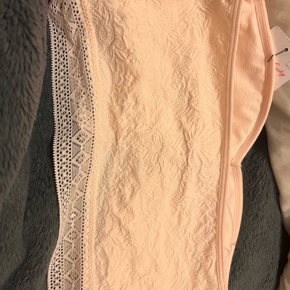 Lucky Brand Soft Peach Lace Bralette - Picture 2 of 3